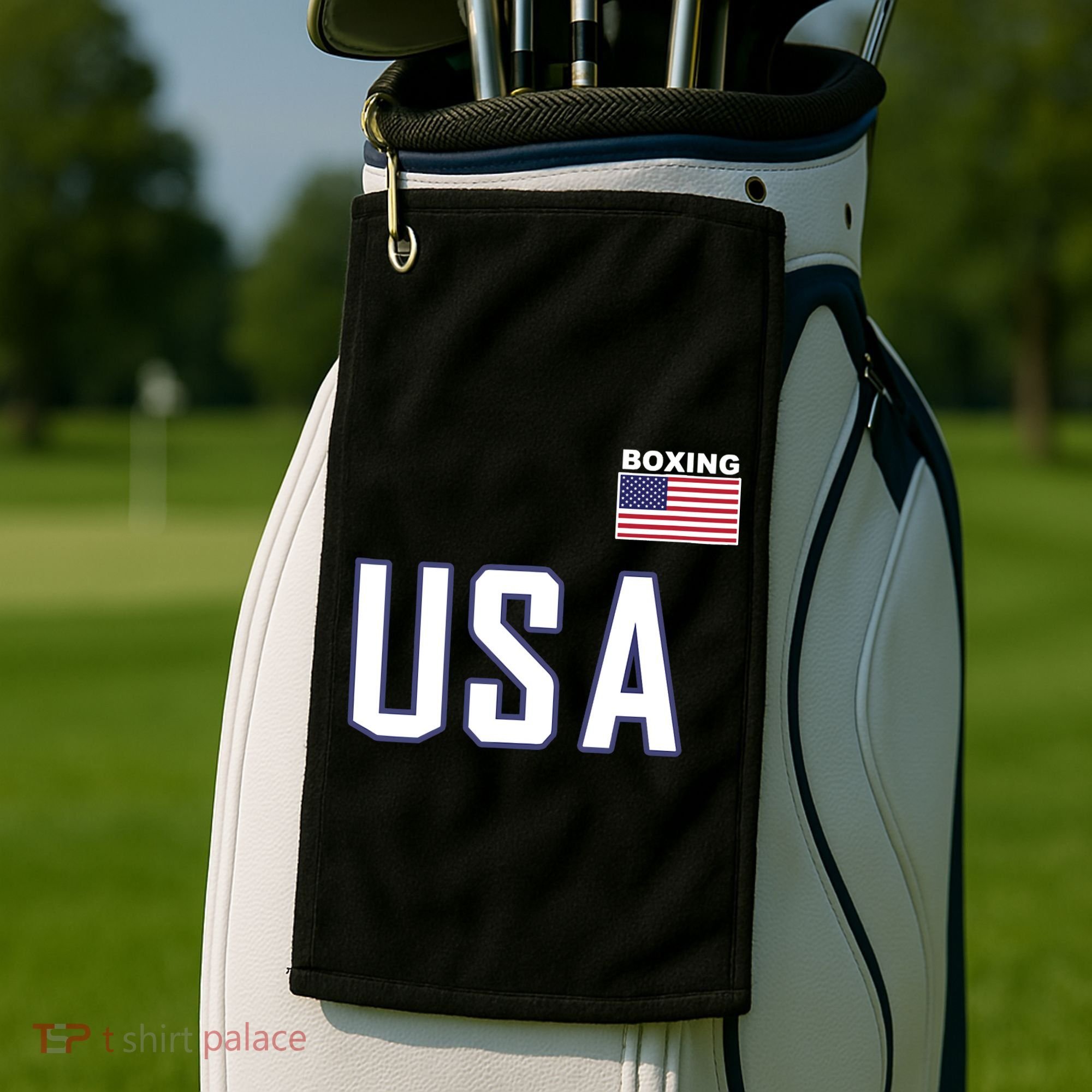 USA Flag Boxing Cool Boxer Training Equipment Golf Towel