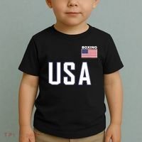 USA Flag Boxing Cool Boxer Training Equipment Toddler T-Shirt thumb 2
