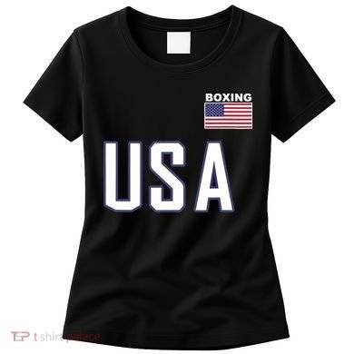 USA Flag Boxing Cool Boxer Training Equipment Women's T-Shirt