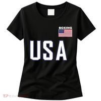 USA Flag Boxing Cool Boxer Training Equipment Women's T-Shirt thumb 0