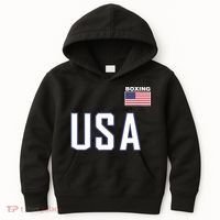 USA Flag Boxing Cool Boxer Training Equipment Kids Hoodie thumb 0