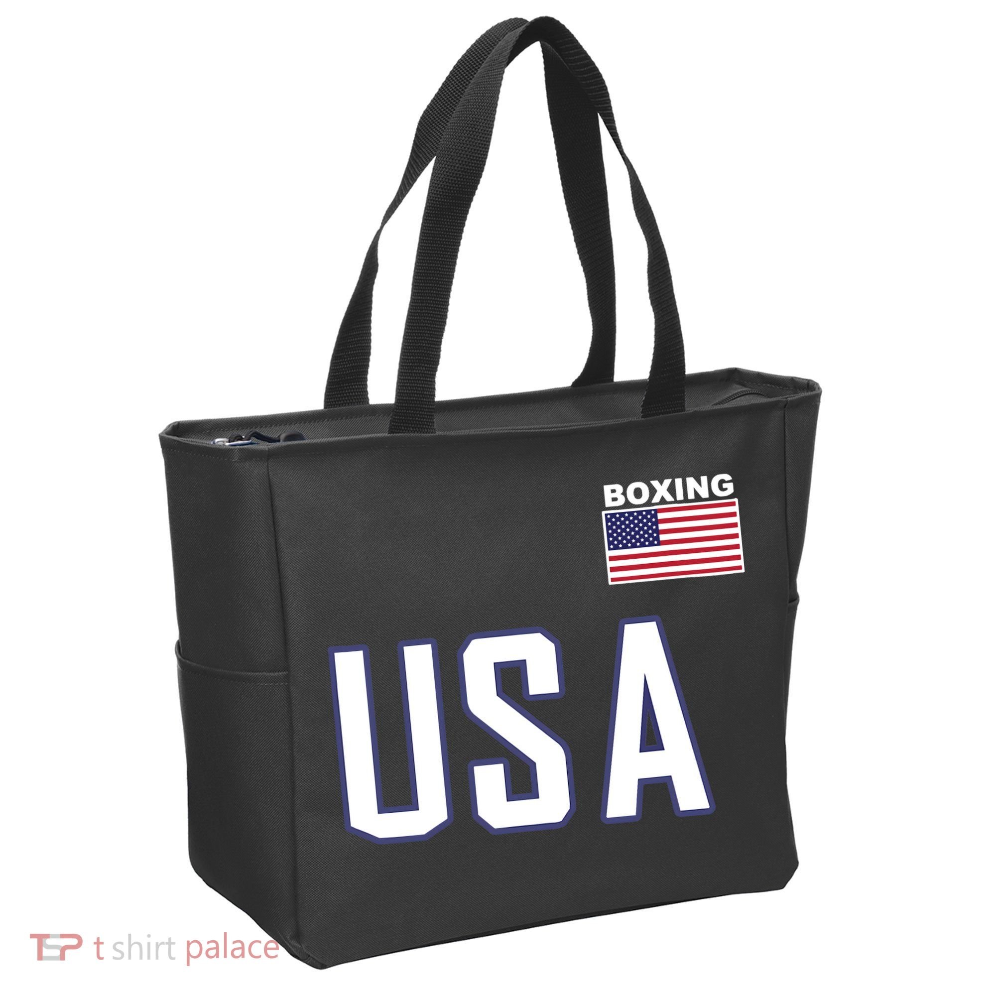 USA Flag Boxing Cool Boxer Training Equipment Tote Bag