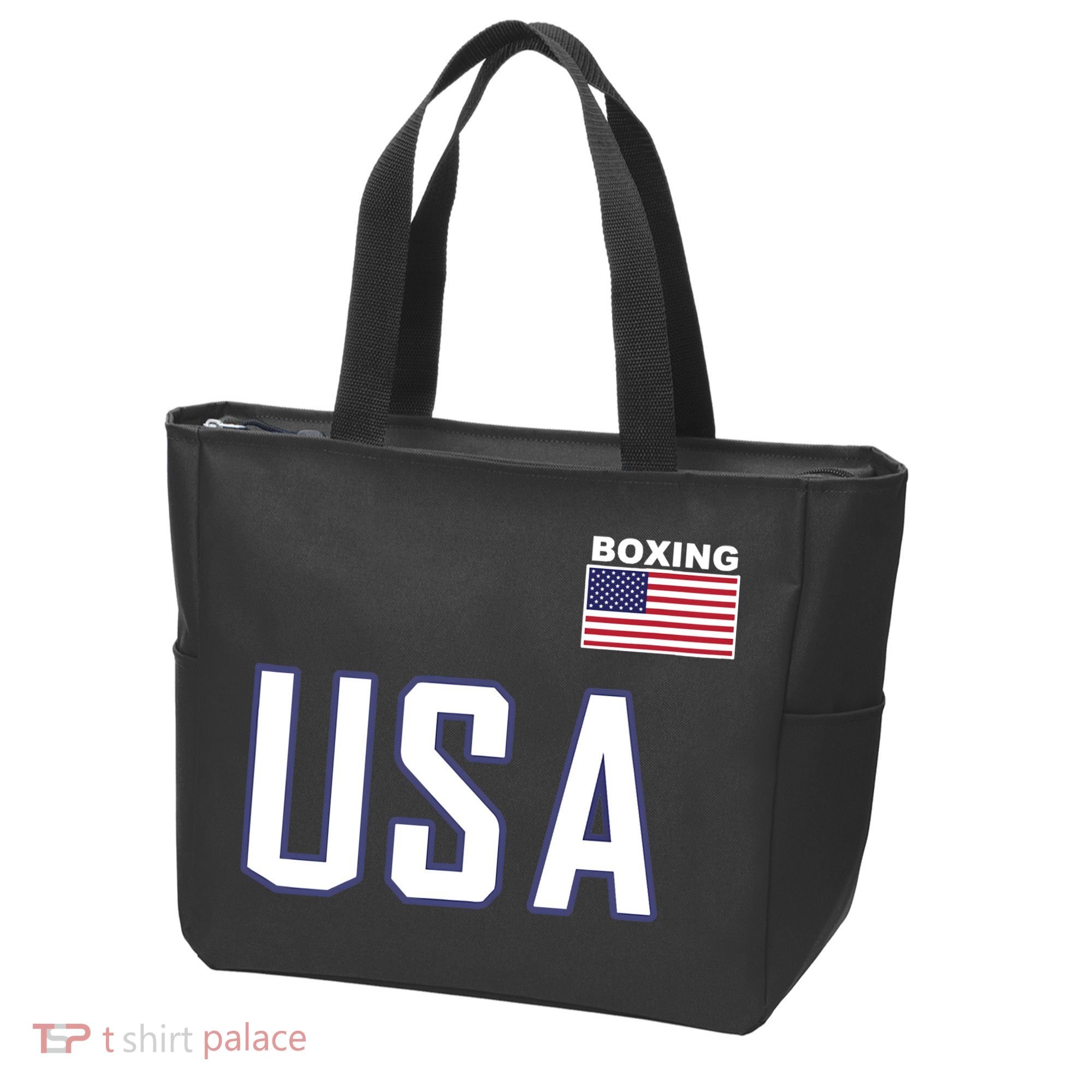 USA Flag Boxing Cool Boxer Training Equipment Tote Bag