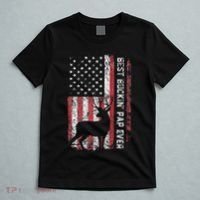 Usa Flag Best Buckin Pap Ever Deer Hunting FatherS Day T-Shirt thumb 5