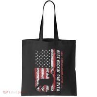 Usa Flag Best Buckin Pap Ever Deer Hunting FatherS Day Tote Bag thumb 0