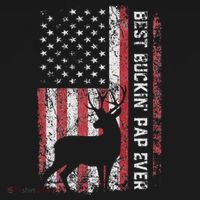 Usa Flag Best Buckin Pap Ever Deer Hunting FatherS Day Women's Tank Top thumb 5