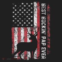 Usa Flag Best Buckin Pap Ever Deer Hunting FatherS Day Hat thumb 2