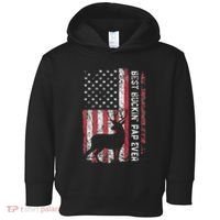 Usa Flag Best Buckin Pap Ever Deer Hunting FatherS Day Toddler Hoodie thumb 0