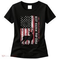 Usa Flag Best Buckin Pap Ever Deer Hunting FatherS Day Women's T-Shirt thumb 0