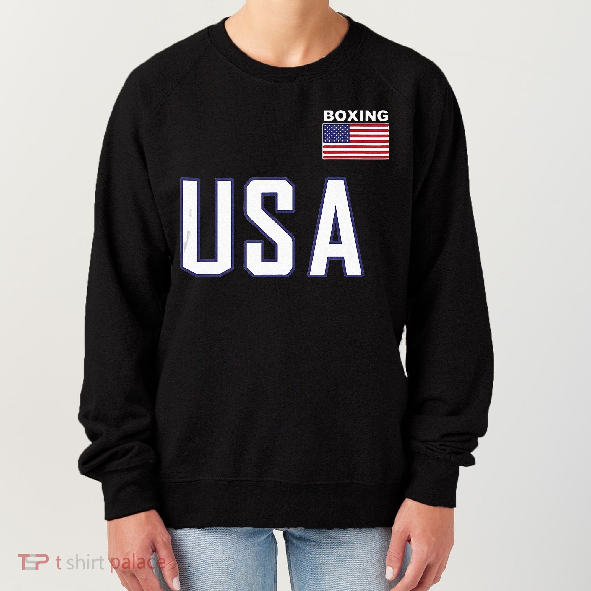 USA Flag Boxing Cool Boxer Training Equipment Men Women Women's Sweatshirt
