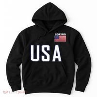 USA Flag Boxing Cool Boxer Training Equipment Men Women Hoodie thumb 0
