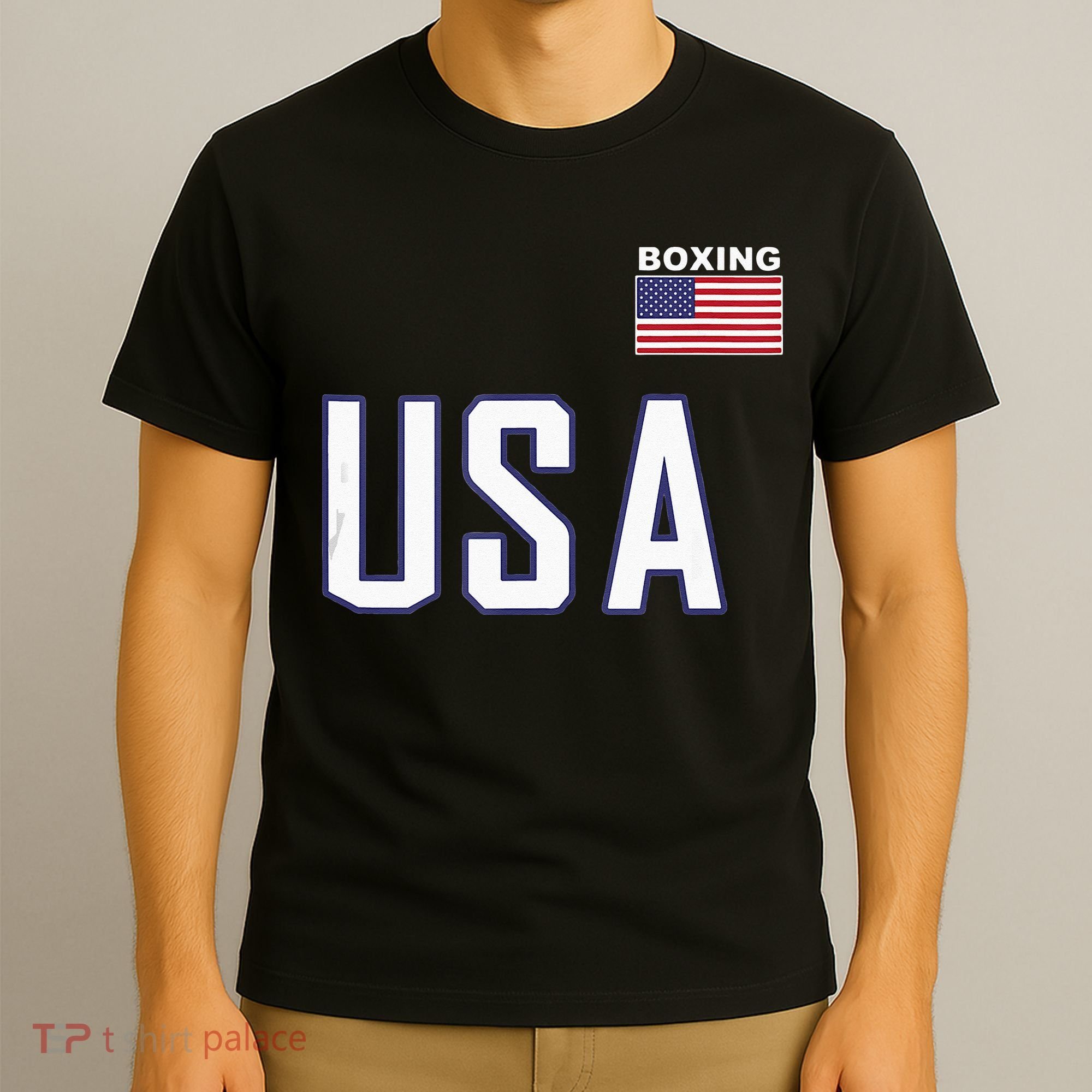 USA Flag Boxing Cool Boxer Training Equipment Men Women T-Shirt