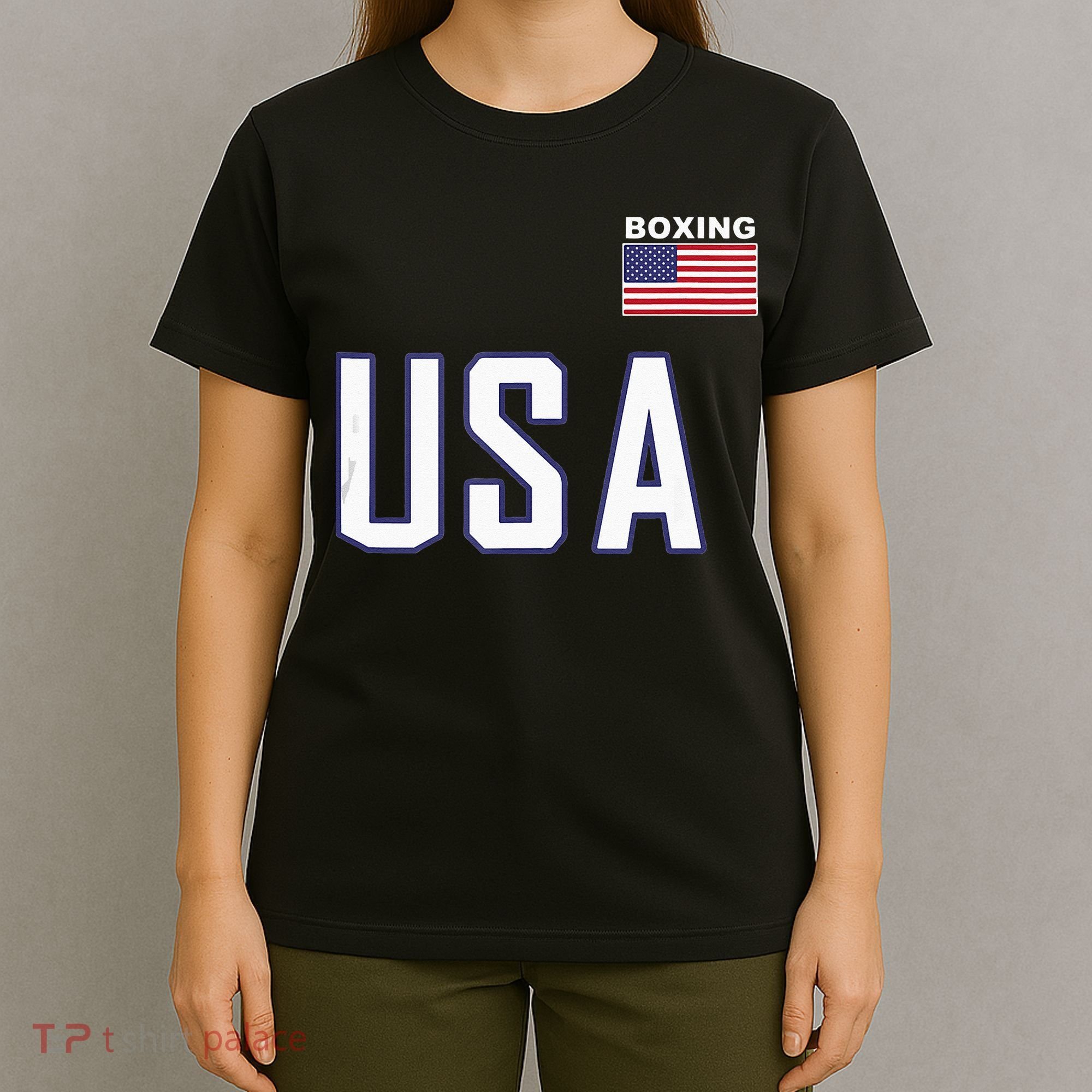 USA Flag Boxing Cool Boxer Training Equipment Men Women T-Shirt
