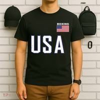 USA Flag Boxing Cool Boxer Training Equipment Men Women T-Shirt thumb 6