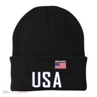 USA Flag Boxing Cool Boxer Training Equipment Men Women Beanie thumb 0