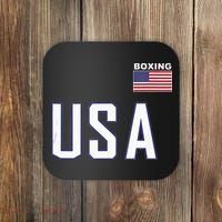 USA Flag Boxing Cool Boxer Training Equipment Men Women Coaster thumb 0
