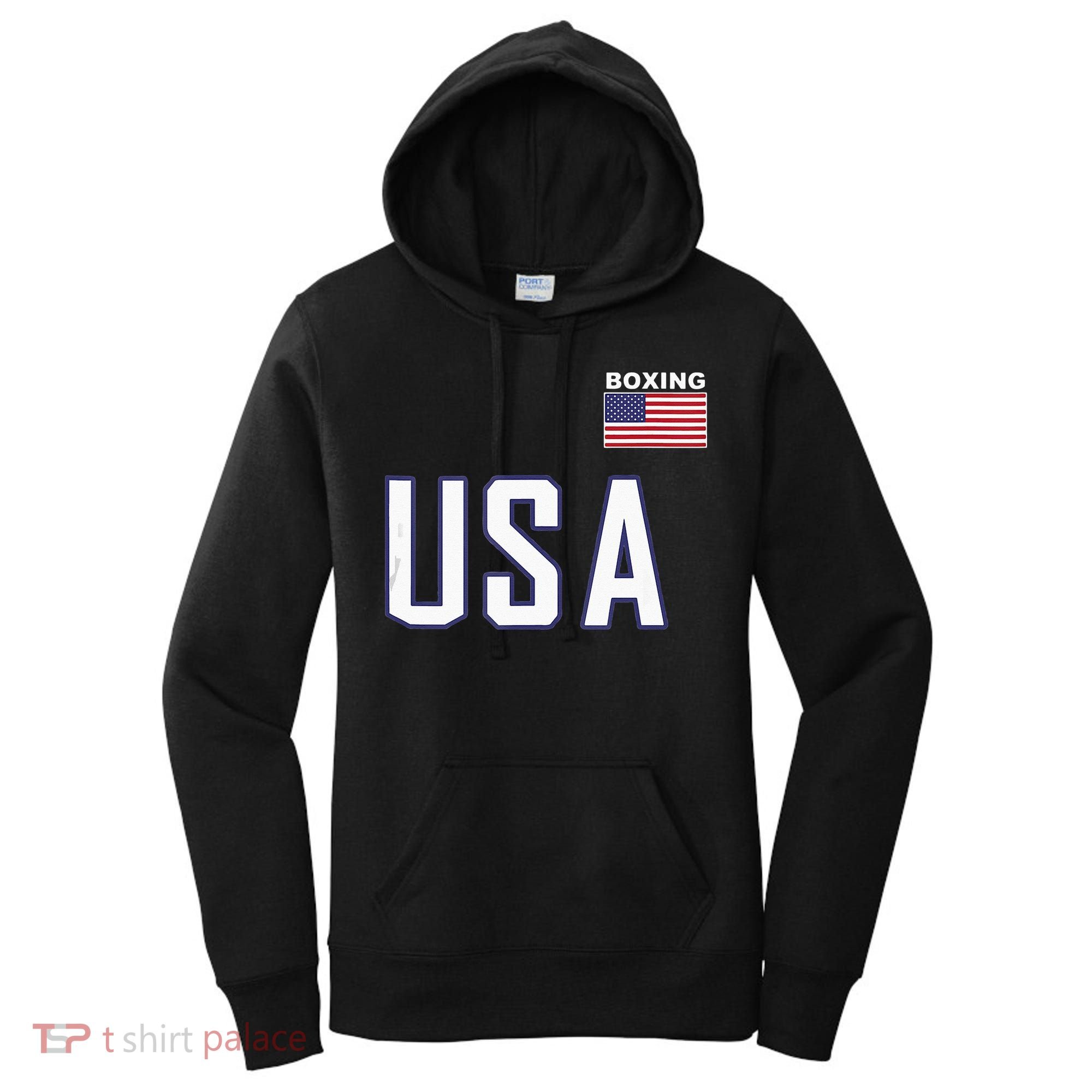 USA Flag Boxing Cool Boxer Training Equipment Men Women Women's Hoodie