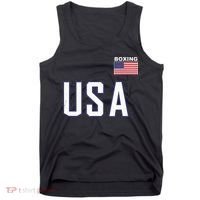 USA Flag Boxing Cool Boxer Training Equipment Men Women Tank Top thumb 0
