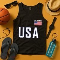 USA Flag Boxing Cool Boxer Training Equipment Men Women Tank Top thumb 4