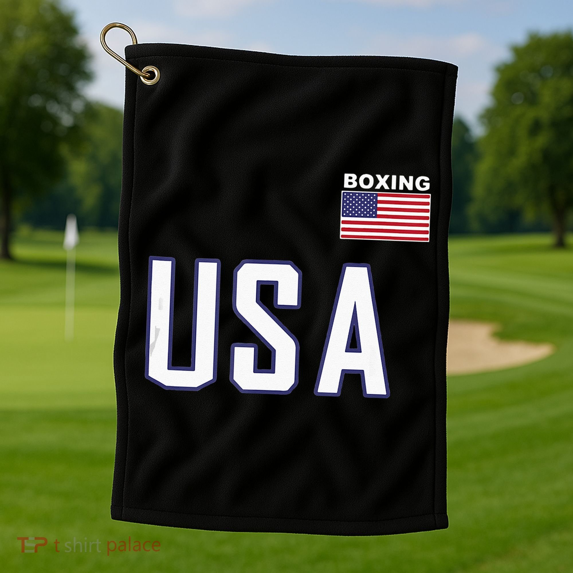 USA Flag Boxing Cool Boxer Training Equipment Men Women Golf Towel