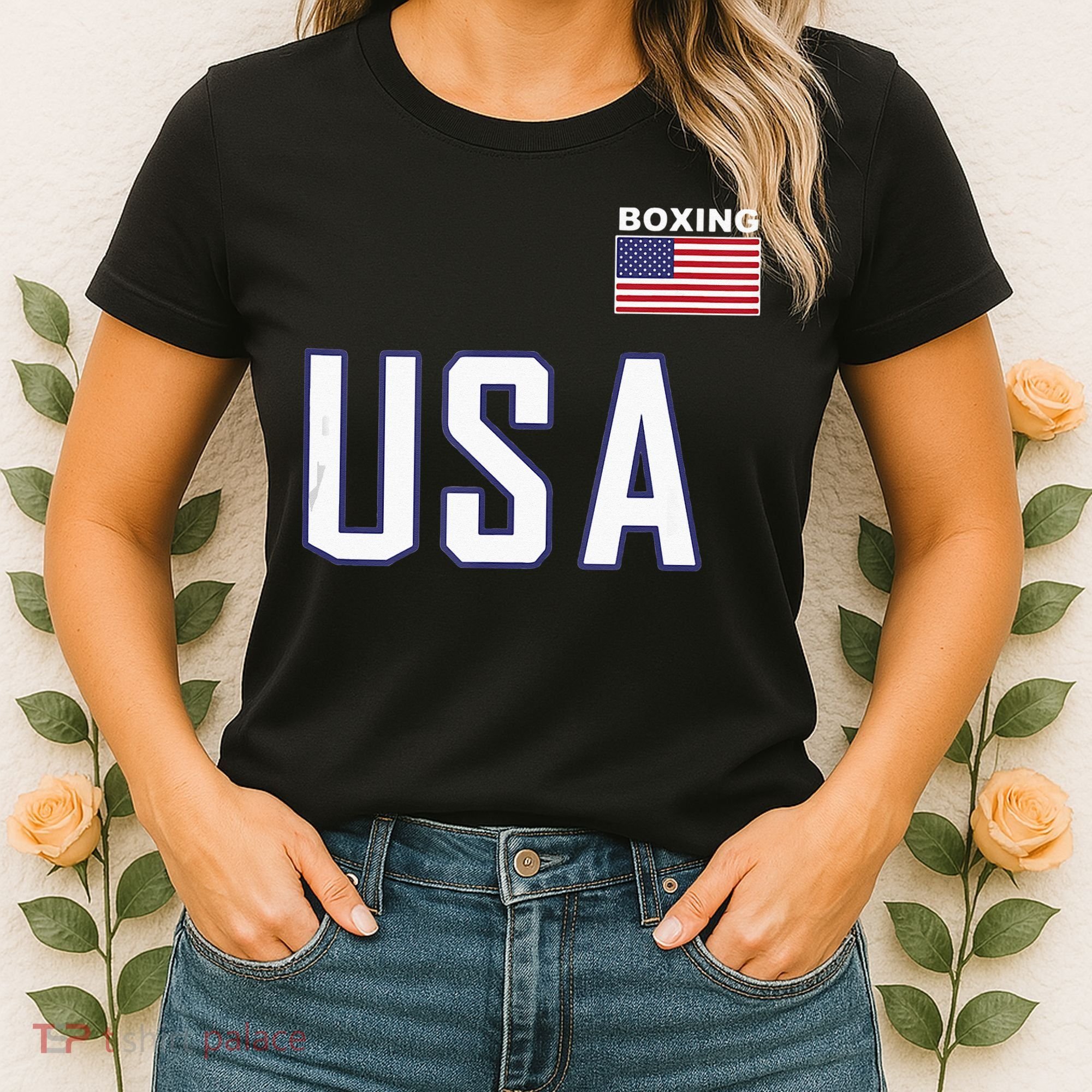 USA Flag Boxing Cool Boxer Training Equipment Men Women Women's T-Shirt