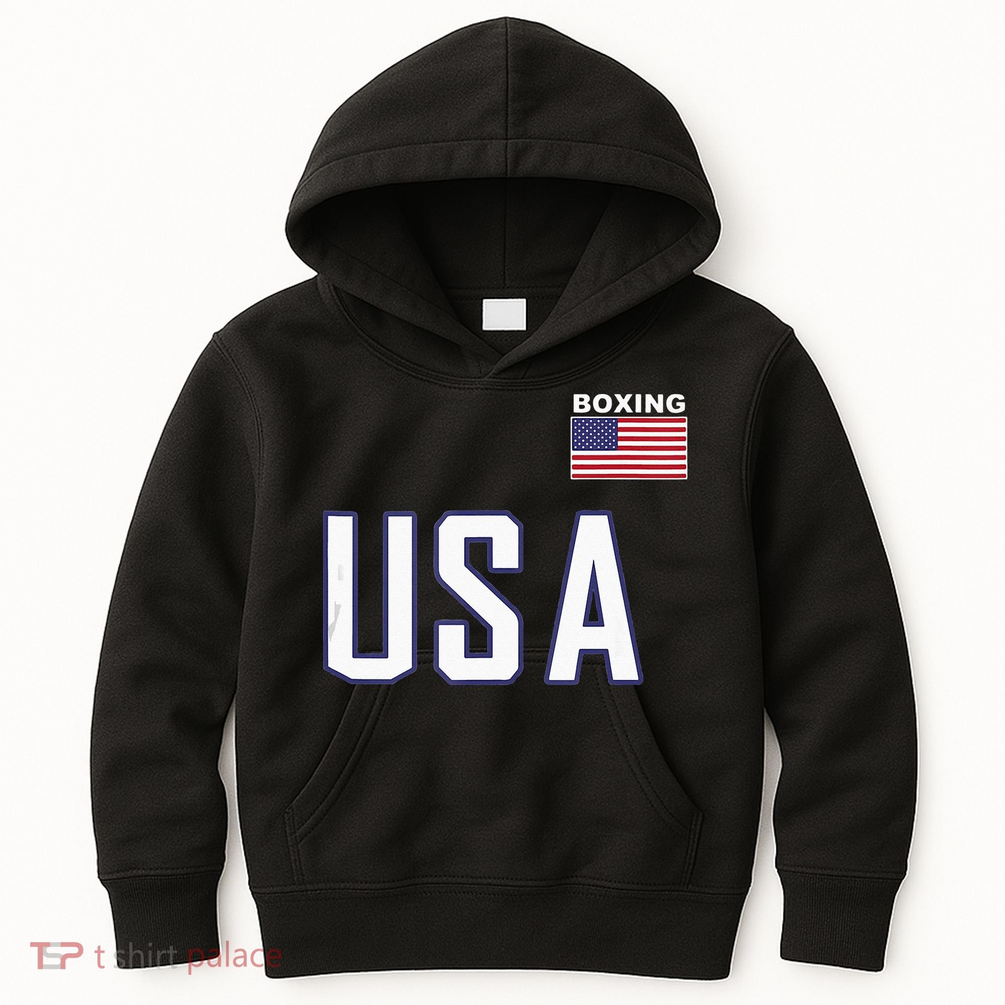 USA Flag Boxing Cool Boxer Training Equipment Men Women Kids Hoodie