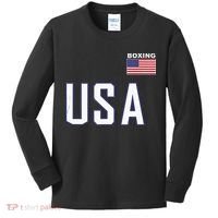 USA Flag Boxing Cool Boxer Training Equipment Men Women Kids Long Sleeve Shirt thumb 0