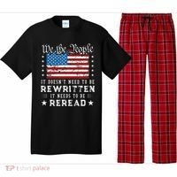 Us Flag Constitution Of The Usa Needs To Be Reread Pajama Set thumb 0