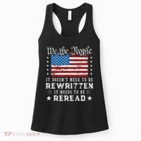 Us Flag Constitution Of The Usa Needs To Be Reread Women's Tank Top thumb 0
