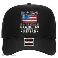 Us Flag Constitution Of The Usa Needs To Be Reread Hat thumb 0