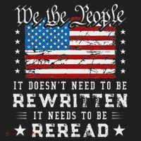 Us Flag Constitution Of The Usa Needs To Be Reread Golf Towel thumb 3