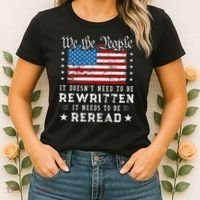 Us Flag Constitution Of The Usa Needs To Be Reread Women's T-Shirt thumb 2