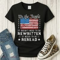 Us Flag Constitution Of The Usa Needs To Be Reread Women's T-Shirt thumb 3