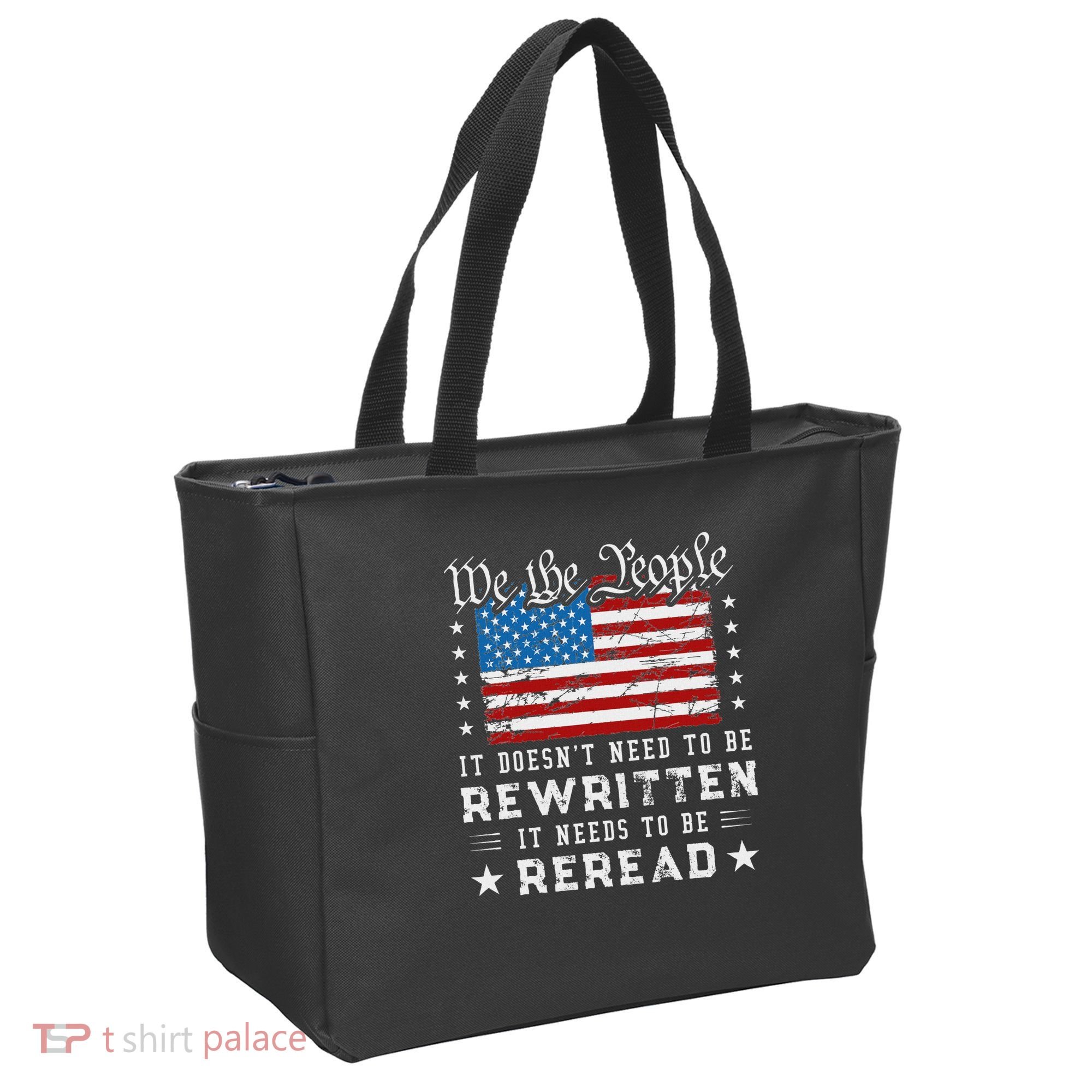 Us Flag Constitution Of The Usa Needs To Be Reread Tote Bag