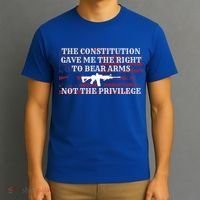 Usa Flag Constitution 2a Tee Right Not The Privilege Gift T-Shirt thumb 3