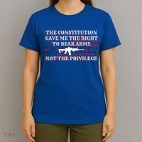 Usa Flag Constitution 2a Tee Right Not The Privilege Gift T-Shirt thumb 4