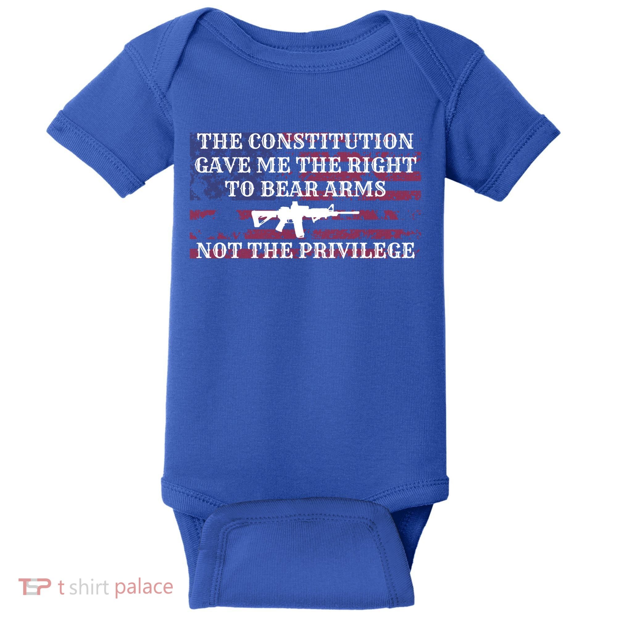 Usa Flag Constitution 2a Tee Right Not The Privilege Gift Baby Bodysuit