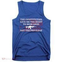 Usa Flag Constitution 2a Tee Right Not The Privilege Gift Tank Top thumb 0