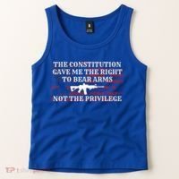 Usa Flag Constitution 2a Tee Right Not The Privilege Gift Tank Top thumb 2