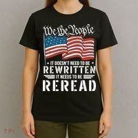 US Flag Constitution of the USA Needs To Be Reread T-Shirt thumb 4