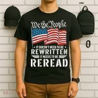 US Flag Constitution of the USA Needs To Be Reread T-Shirt thumb 6