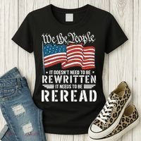US Flag Constitution of the USA Needs To Be Reread Women's T-Shirt thumb 3