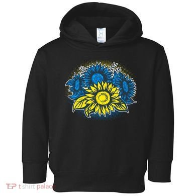 Ukrainian Flag Colors Sunflowers Stand With Ukraine Toddler Hoodie