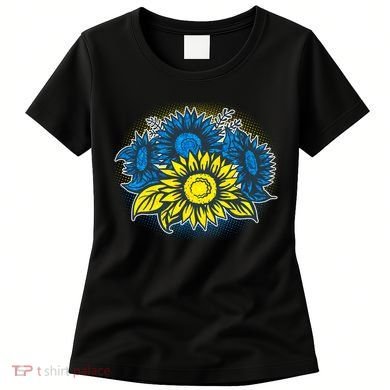 Ukrainian Flag Colors Sunflowers Stand With Ukraine Women's T-Shirt