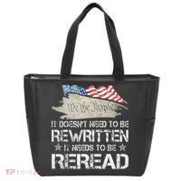 US Flag Constitution of the USA Needs To Be Reread Tote Bag thumb 0