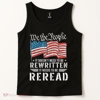 Us Flag Constitution Of The Usa Needs To Be Reread Tank Top thumb 2