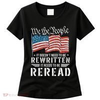 Us Flag Constitution Of The Usa Needs To Be Reread Women's T-Shirt thumb 0