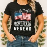 Us Flag Constitution Of The Usa Needs To Be Reread Women's T-Shirt thumb 2
