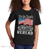 Us Flag Constitution Of The Usa Needs To Be Reread Kids T-Shirt thumb 2