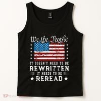 Us Flag Constitution Of The Usa Needs To Be Reread Tank Top thumb 2